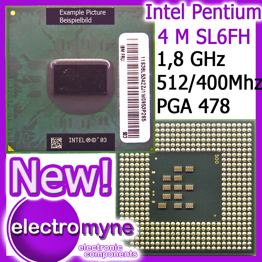 Intel Mobile Pentium 4-M SL6FH 1,8GHz/512K/400 Sockel/Socket PPGA MPGA ...