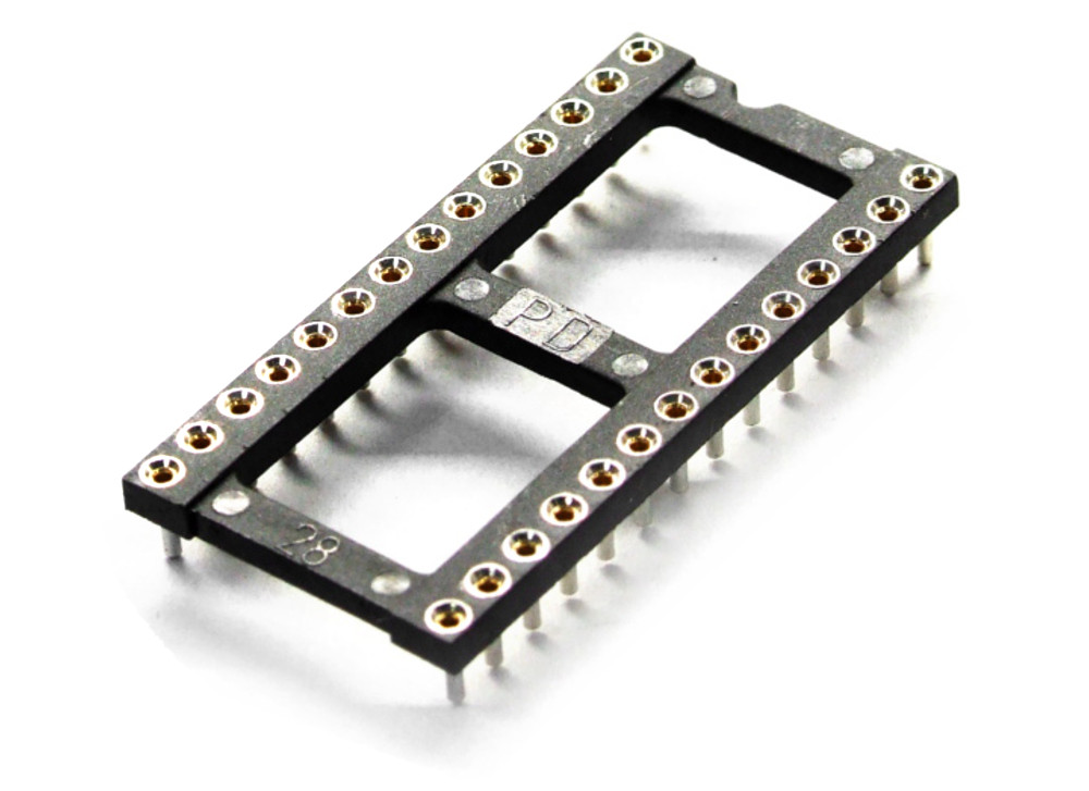 DIP 28 Turned Pin Precision IC Socket Präzisions Sockel Fassung 28