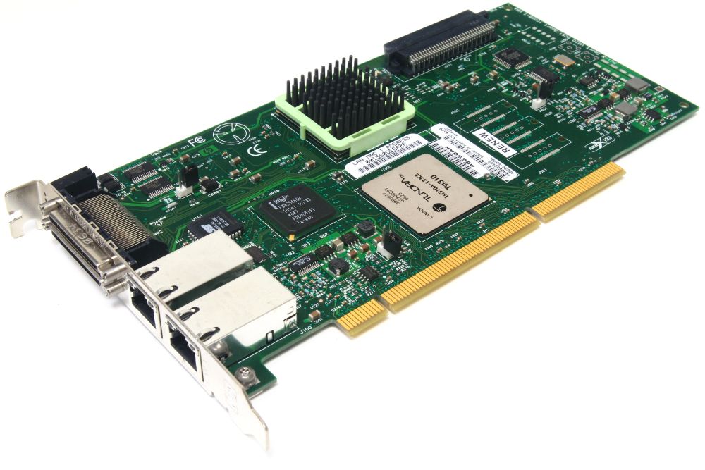 HP AB290AX PCI-X 133 2-Port U320 SCSI 2-Port 1000B-T HBA Gigabit Controller  Card