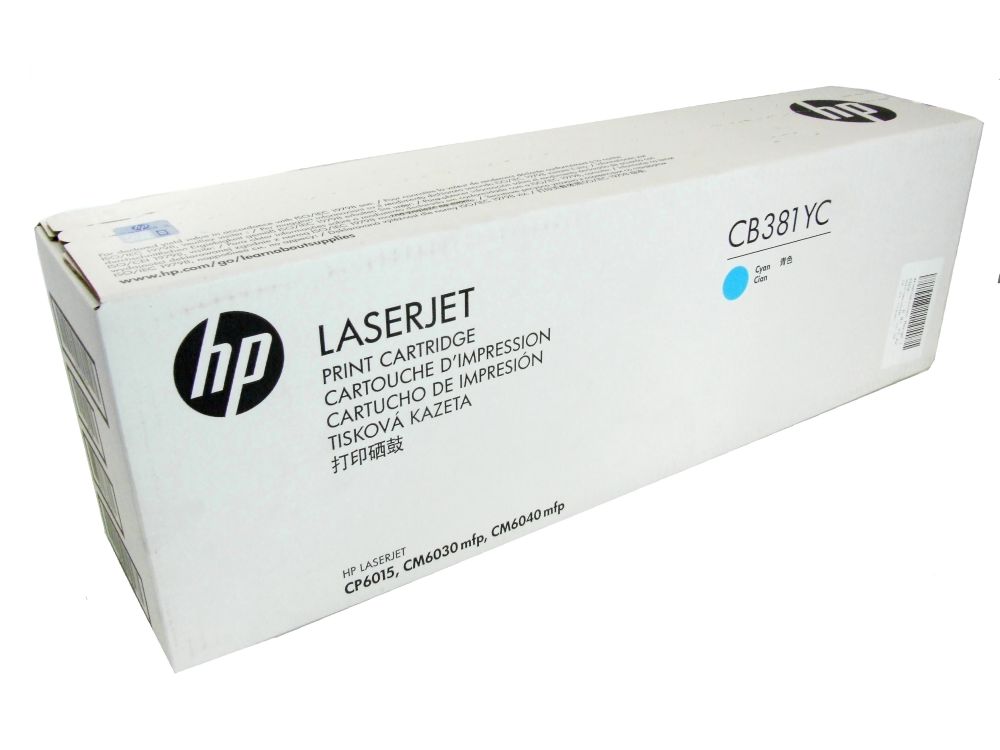 Hp Cb381yc Cyan Laser Printer Toner Cartridge Patrone Laserjet Cm6030 Cm6040 Mfp